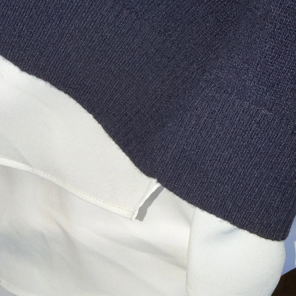 Ted Baker London Blue Sweater with Pearl Collar - Picture 6 of 9